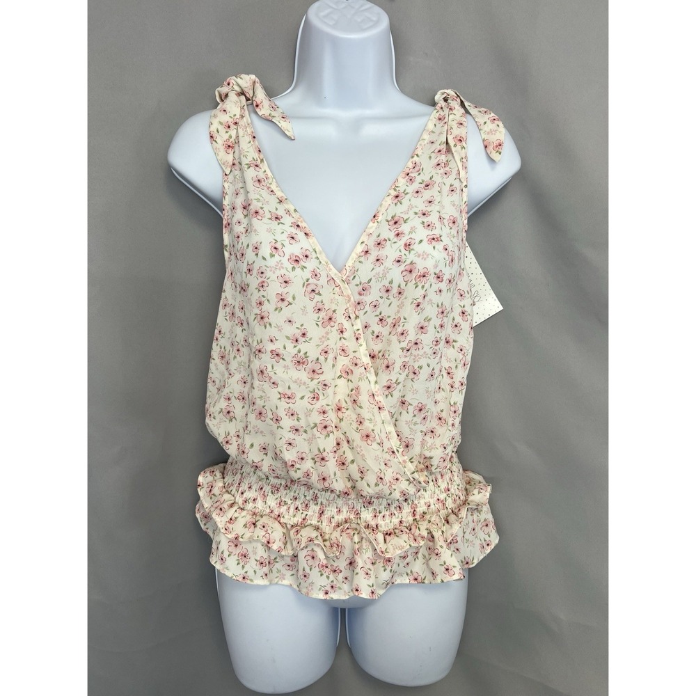 Sienna Sky Women's Top Blouse Floral Sleeveless‎ Sz Medium New